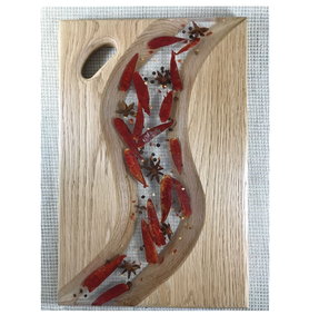 Planche à découper en résine et bois Noël Charcuterie anniversaire événement planche à fromage accessoires échantillon gratuit - Product Image 1