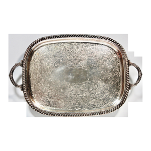 Plateau en métal fait main Plateau en métal de luxe Festival Home Decor Plateau en métal décoratif fabriqué par Falah International - Product Image 4