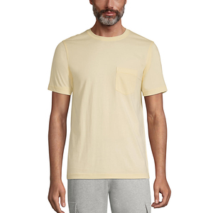 Camiseta de Manga Corta para Hombre, Cuello Redondo, Ajustada, de Algodón Suave y Elástico, Estilo Casual, Color Bronceado - Product Image 6
