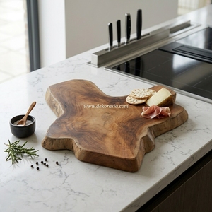 Reclaimed Teak Wooden Cutting <b>Board</b> 40x40x2.5cm CE/EU Certified Kitchen <b>Tool</b> - Product Image 6