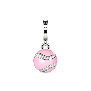 จี้รูปลูกเทนนิสเคลือบสีชมพูแบบหนีบ Jeulia Move My Way - Product Image 1