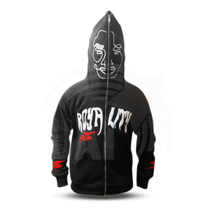 2025 Custom Full <b>Zip</b> <b>up</b> Cotton 400 GSM Fleece Jackets Oem Custom Print High Quality French Terry Blank <b>Black</b> Zipper <b>Hoodies</b> Men - Product Image 1