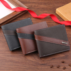 <b>Men's</b> Short PU Leather Slim Stylish Durable Open <b>Large</b> Capacity Card Holder Polyester Waterproof Premium Quality Bulk Supply - Product Image 4