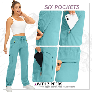 Pantalon cargo personnalisé à taille haute pour femmes Commande en gros Pantalon ample à poches multiples Pantalon respirant de grande taille pour vêtements de travail en plein air - Product Image 3