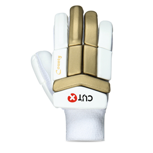 Gants de frappeur de cricket pour hommes Cutx Modèle County en couleur dorée en cuir Options de taille disponibles - Product Image 1