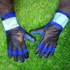 New Blue Digital Leather Palm & Black Color Genuine Cowhide Leather Baseball Softball Batting Training Gloves Customized Gloves - Product Image 2