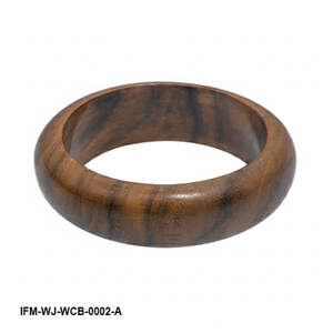 Brazalete de Madera Natural Hecho a Mano, Pulido, Sólido, Estilo Minimalista Boho para Mujer - Product Image 5