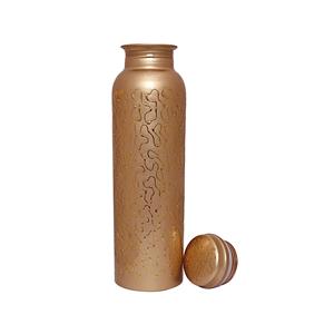 Meilleures ventes de bouteilles d'eau en cuivre pur personnalisées en plastique d'origine indienne - Product Image 6