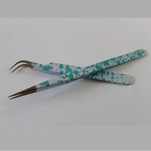 Pinces à cils personnalisées avec logo, marque privée, en acier inoxydable, pointe fine, durables, vente en gros, pinces d'extension - Product Image 6
