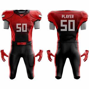 Último diseño Ropa deportiva al aire libre Uniforme de fútbol americano de manga corta de tamaño personalizado de alta calidad - Product Image 1