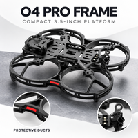 Châssis FPV Cinewhoop en fibre de carbone de 3,5 pouces pour GEP-CL35 V3 O4 Pro 142mm, kit de protection d'hélices et d'amortisseurs de caméra CE ROHS FCC