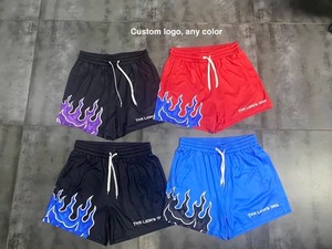 กางเกงขาสั้นผ้ายืดแบบลำลองของผู้ชายกางเกงขาสั้นผ้าโพลีเอสเตอร์สีพื้นผลิตจากโรงงานผลิตผ้าใบสไตล์2023 - Product Image 2