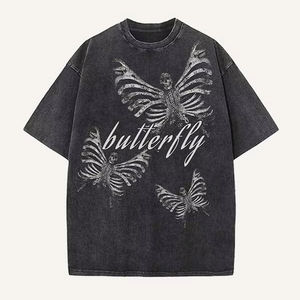 เสื้อยืดแขนสั้นผู้ชายทรงโอเวอร์ไซส์ Y2K 2025 ผ้าฝ้ายแท้ 100% ลุคย้อนยุค ซักแล้ว ทรงหนา ทันสมัย ไซส์พลัส ใส่ได้ทั้งแบบลำลองและเป็นทางการ - Product Image 1