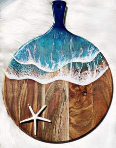 Vente chaude Designer Cheese Board Bois avec Résine Époxy Home Bar Coupe de Légumes et Coupe de Fromage pour Comptoir de Cuisine - Product Image 6