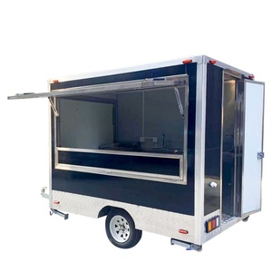 Remorque alimentaire mobile rose en acier inoxydable, véhicule de restauration personnalisé pour la vente de nourriture de rue - Product Image 2