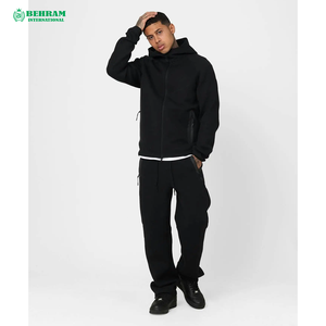 Sweat à capuche unisexe chaud avec fermeture éclair |   Sweat-shirt à capuche zippé élégant et décontracté, style streetwear, pour la salle de sport, 100% coton, molleton/tissu éponge français, séchage rapide - Product Image 4