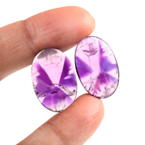 ZAHARA GEMS estrella amatista púrpura piedra preciosa suelta Natural hecho a mano Rosa corte cabujón para joyería fabricación a granel - Product Image 1