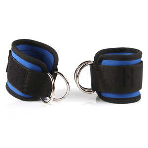 สายรัดข้อเท้าออกกําลังกายเบาะ Neoprene พร้อมแหวน D สําหรับเครื่องเคเบิลออกกําลังกายสิ่งที่แนบมากับข้อมือสําหรับการออกกําลังกายที่บ้านและยิม - Product Image 1