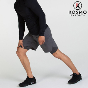 Pantalones cortos deportivos atléticos de verano al por mayor para hombres, pantalones cortos personalizados de malla de poliéster para correr, pantalones cortos para correr de gimnasio a la moda con patrón sólido - Product Image 5