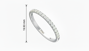 แหวนทองคำแท้ประดับเพชรทรงกลม น้ำหนักประมาณ 1.50 กรัม สำหรับผู้หญิง สวมใส่ได้ทุกวัน - Product Image 2