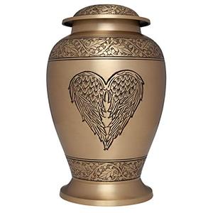 Brass Metal Cremation Urn Customized <b>Memorial</b> Ashes Cremation Urns High Selling Flower Design Adult Ashes <b>Keepsake</b> Urns - Product Image 4