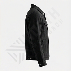 <b>Men's</b> High Quality Reversible Wool Denim <b>Jacket</b> Custom <b>Long</b> Outdoor Jean <b>Jacket</b> Waterproof Manufacturing Outerwear - Product Image 3