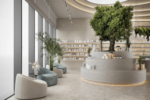 Ciri hiện đại chăm sóc da cửa hàng thiết kế nội thất cửa hàng mỹ phẩm bằng gỗ Showcase make up Display thiết kế nội thất - Product Image 2