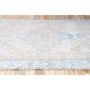 Alfombra Vintage Extra Grande de 8.1x9.5 pies, Alfombra Geométrica Turca Marrón - Product Image 3