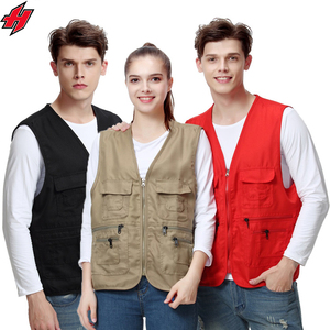 Chaleco de carga de trabajo funcional con múltiples bolsillos para pesca, escalada, viaje, chaleco al aire libre, chaleco de malla transpirable de secado rápido para hombres - Product Image 1