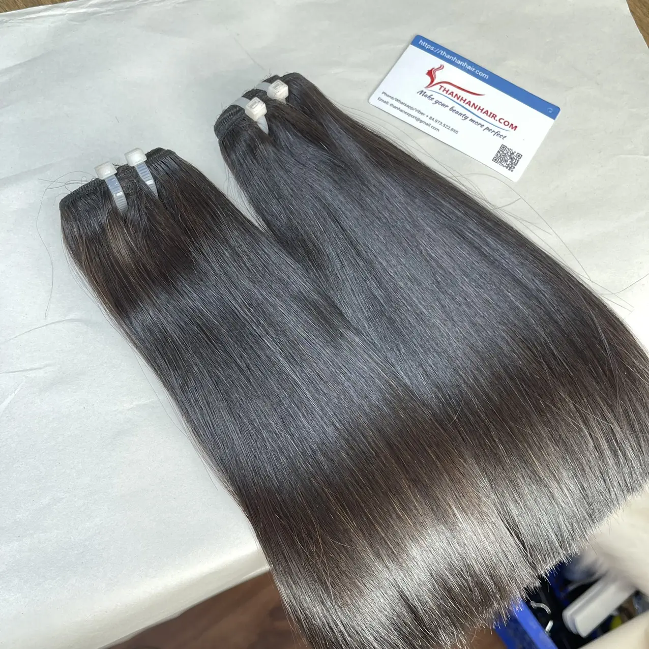 Großhandel für Haarbündel Luxus vietnamesisches Haar unverarbeitetes natürliches glattes und geflochtenes menschliches Haar Verlängerungen