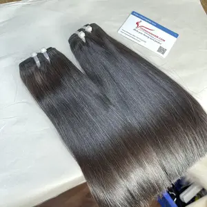 Groothandel Haarbundels Verkopers Luxe Ruwe Vietnamese Haarverkopers Onbewerkte Natuurlijke Steil Geweven Human Hair Extensions