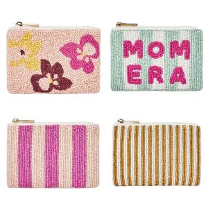 Seed Beaded Embroidery Coin <b>Pouch</b> Handmade Stylish <b>Mini</b> Bag Handmade Seed Beads Embroidery Coin <b>Pouch</b> Elegant Small Bag - Product Image 1