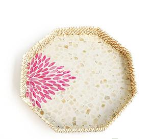 Bandeja de madera redonda para servir Pasta y aperitivos, calidad Superior, acabado de perlas - Product Image 1