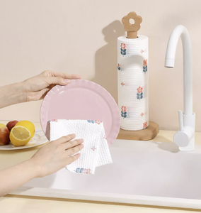 Lingettes de cuisine jetables non tissées en viscose écologiques pour la maison, 25 cm x 25 cm, fabrication OEM au Vietnam - Product Image 1