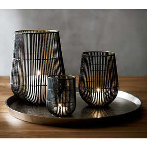 Portavelas decorativo chapado en oro brillante para mesa, escritorio de oficina y encimera, decoración hecha a mano, portavelas a la venta - Product Image 3