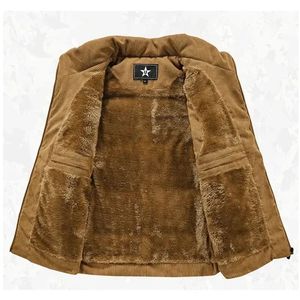 Nuevo chaleco chaqueta para hombre Otoño Invierno cálido sin mangas abrigo cuello levantado chaleco acolchado ropa de trabajo de pana ropa masculina 5XL - Product Image 3