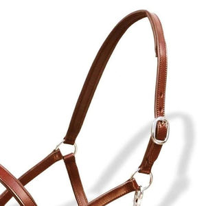 Cabestro de cuero con logotipo personalizado para equitación y carreras, con diseño suave y seguro de alta calidad. - Product Image 6