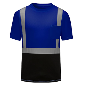 Camisa DE SEGURIDAD reflectante fluorescente de alta visibilidad Ropa de trabajo de construcción de poliéster de manga corta de secado rápido Ropa de trabajo de alta visibilidad - Product Image 1