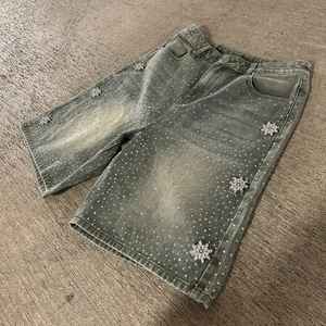 2025 Streetwear Custom Summer OEM Vintage Wash 100% Cotton Canvas Mid <b>Elastic</b> Breathable Solid Casual Men's <b>Jeans</b> Shorts - Product Image 2