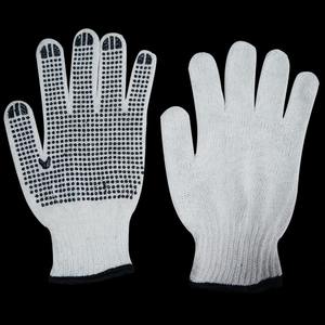 Gants de travail en coton tricoté Safeti avec points en PVC noir, pas chers, 7G, 10 jauges, points en PVC rouge, bleu, jaune, gants de jardin - Product Image 4