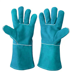 Guantes DE SEGURIDAD DE CUERO dividido de piel de vaca de primera calidad resistentes al calor y resistentes para uso de soldadura industrial - Product Image 3