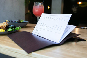 Cubiertas de menú de restaurante de cuero de tamaño A4, carpeta de menú tailandés para presentadores - Product Image 6