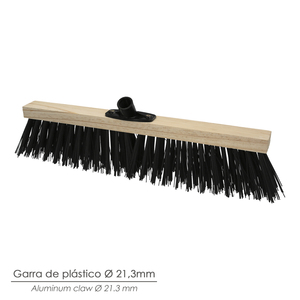 Spazzola Industriale in Fibra Grossa di Polipropilene Supporto in Legno 50 cm. Garra Plastico. (Senza Mango) - Product Image 4