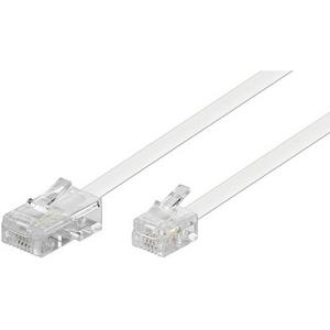 Cable Conector Modular de 4 Polos, Enchufe 8P4C a Enchufe 6P4C, 6 pies, Blanco - Product Image 1