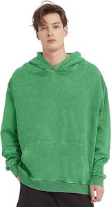 Wholesale OEM Custom Acid Wash <b>Hoodie</b> - Unisex Oversized Vintage Cotton Heavyweight Terry Sweatshirt for <b>Men</b> Women 2025 - Product Image 2