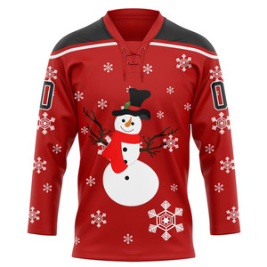 Camisetas de Hockey sobre Hielo OEM, Malla Resistente, Impresión de Logotipo Personalizada, 100% Poliéster Ecológico, Colores y Tallas Personalizadas, Pedidos al por Mayor - Product Image 2
