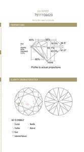 B2B D'Vins Bijoux GIA Certifié Lâche Diamant Blanc 1.00 CT Naturel rond H Couleur FL FLOW Pureté EX Coupe Polie - Product Image 4