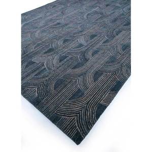 Jaipur <b>Rugs</b> ZA Tahn-7075 Blue Hand Tufted Wool <b>Rug</b> Modern <b>Boho</b> Style Geometric for Home Entryway Hallway Rectangular Shape - Product Image 2