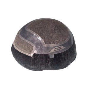 Toupet pour homme Taz Hair, perruque 100% cheveux humains, densité brute 60%-150%, cheveux indiens Remy, pièces imperméables, vague d'eau - Product Image 6