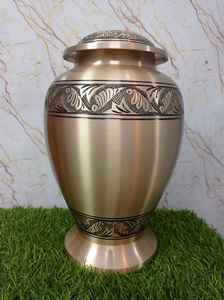 New Style Brass Cremation Urns Full Engraved New Cremation Urns Handmade <b>Funeral</b> <b>Supplies</b> New Style Urns - Product Image 4